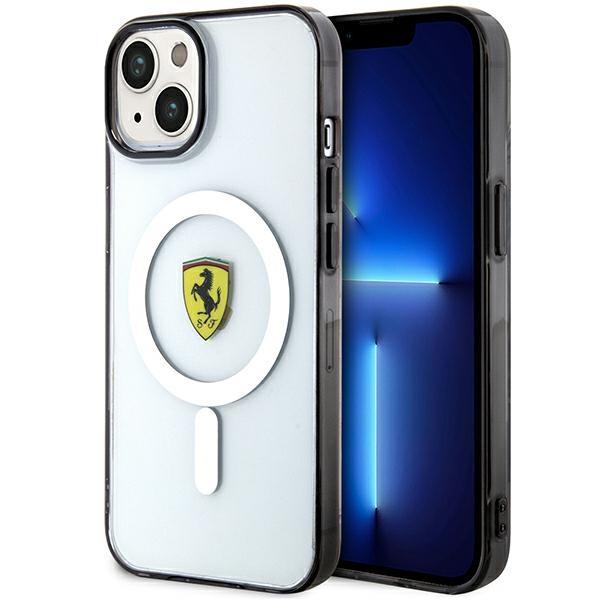 Capa Ferrari Outline MagSafe para iPhone 14 - transparente
