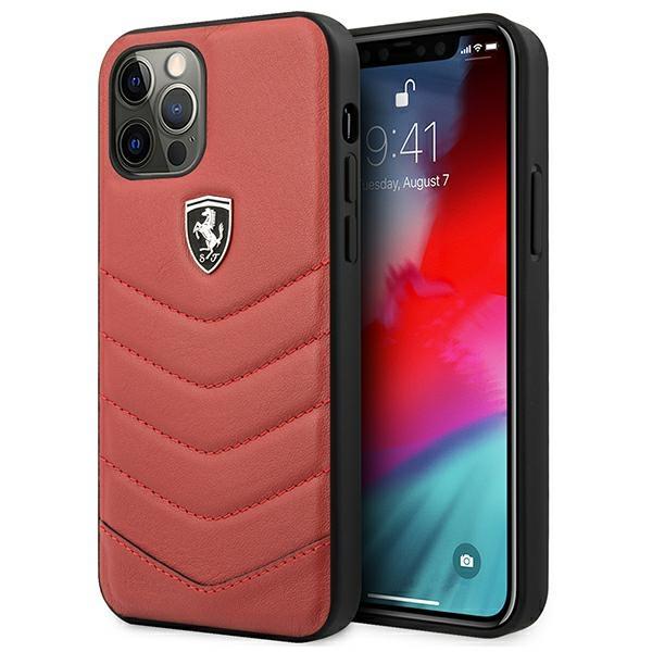 Etui Ferrari Off Track Quilted para iPhone 12 / iPhone 12 Pro - vermelho