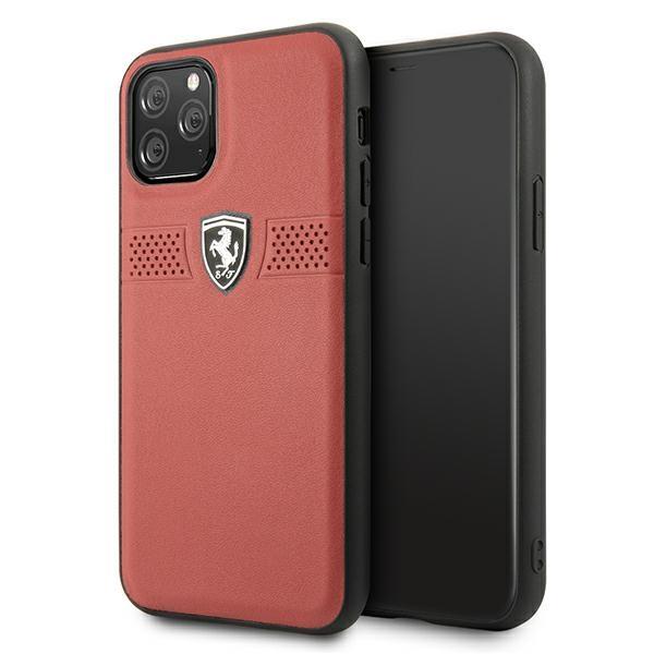 Capa de Couro Ferrari Off Track para iPhone 11 Pro - vermelha