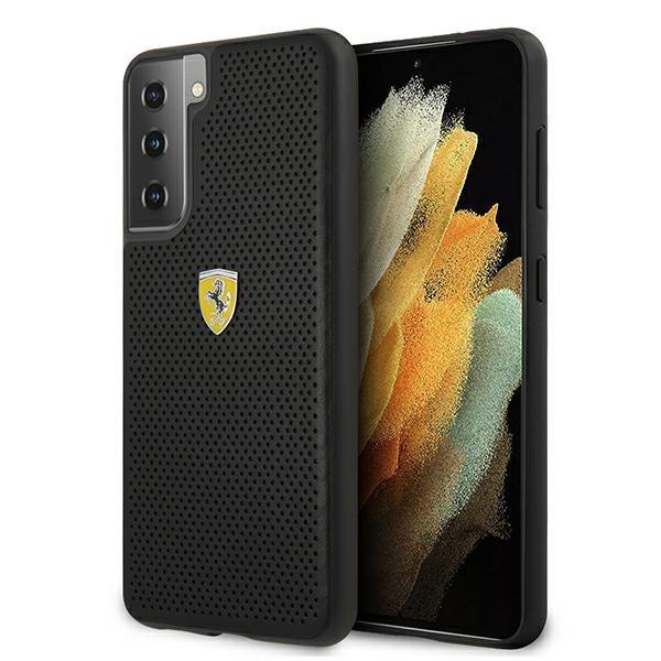 Etui Ferrari On Track Perfurado no Samsung Galaxy S21+ - preto