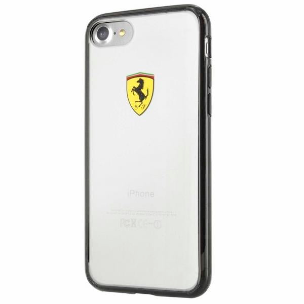 Capa Ferrari Racing Shield para iPhone 7 / 8 / SE 2020 / SE 2022 - transparente-preta