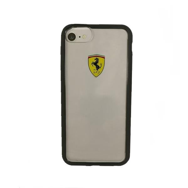 Capa Ferrari Transparente para iPhone 7 / 8 / SE 2020 / SE 2022 - transparente-preta