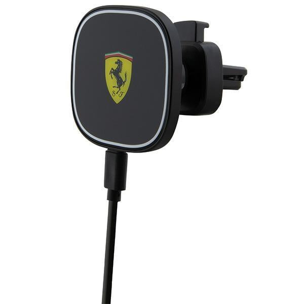 Carregador de carro Ferrari 2023 Collection MagSafe indutivo de 15W para grade de ventilação - preto
