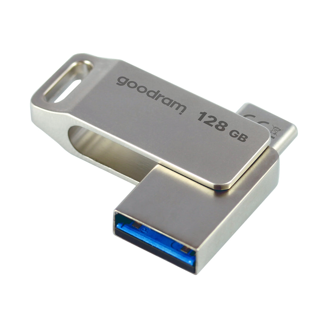 Pendrive 128 GB USB 3.2 Gen 1 USB / USB C OTG ODA3 Goodram - prateado