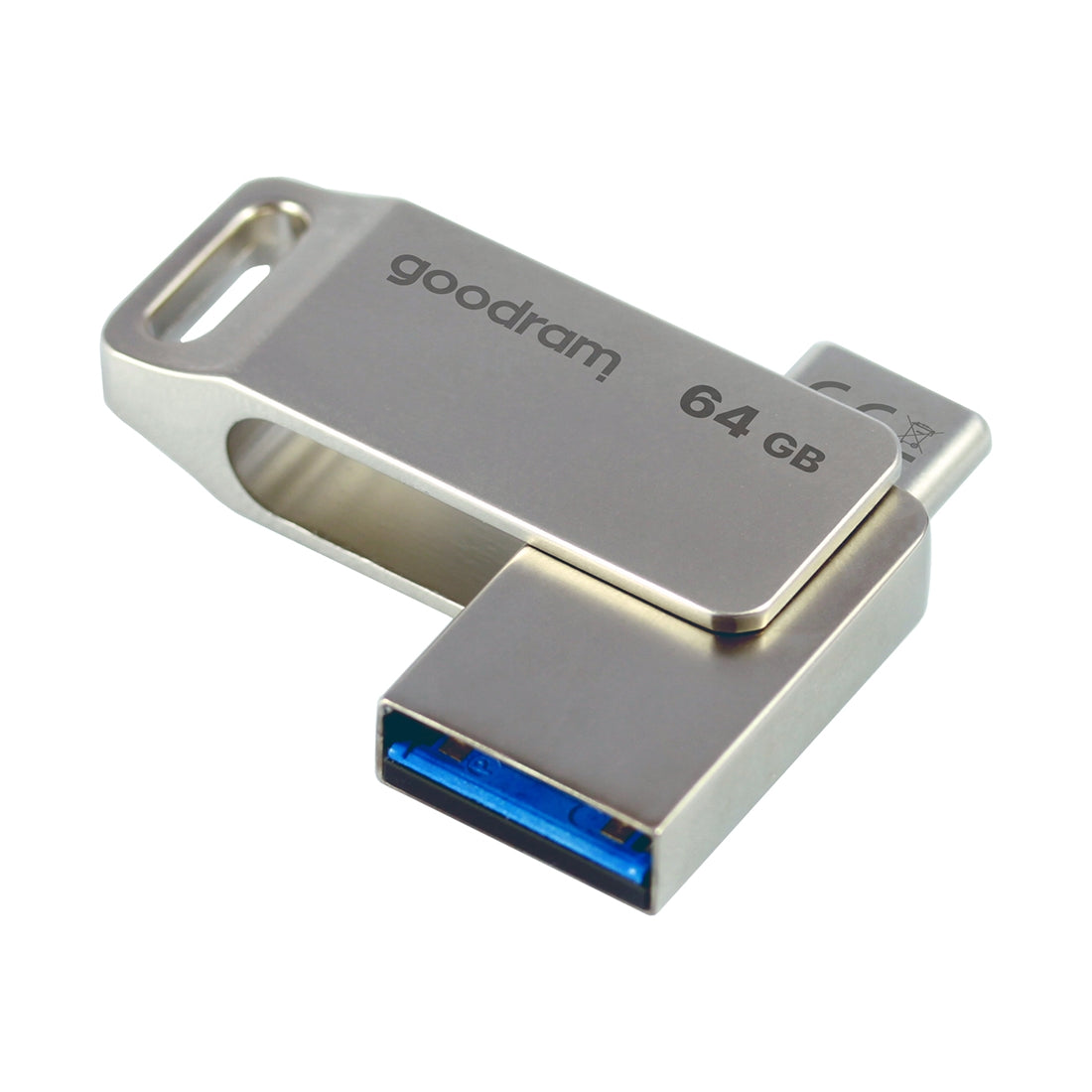 Pendrive 64 GB USB 3.2 Gen 1 USB / USB C OTG ODA3 Goodram - prateado