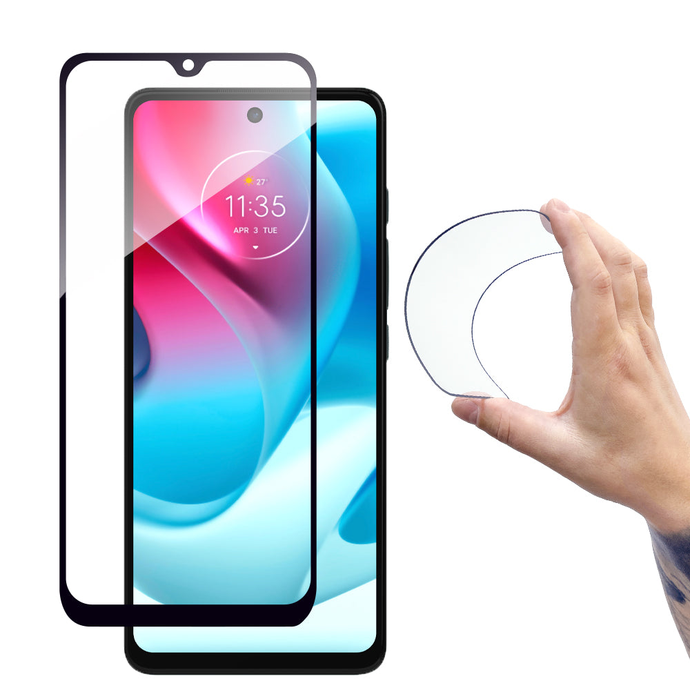 Película de Vidro Temperado Flexi Nano com Cobertura Completa e Moldura para Moto G60s