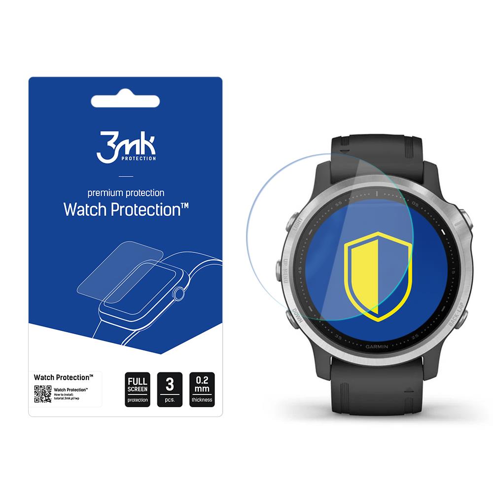 Vidro híbrido 3mk Watch Protection™ v. FlexibleGlass Lite para Garmin Fenix 6s