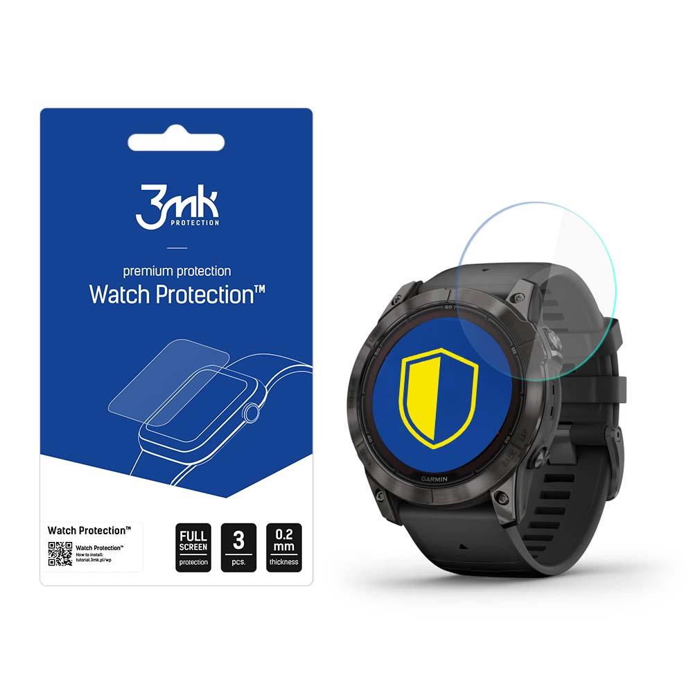 Proteção 3mk Watch Protection™ v. FlexibleGlass Lite em vidro híbrido para Garmin Fenix 7X Pro Solar
