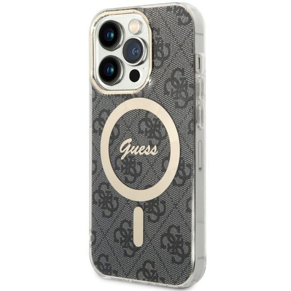 Capa Guess 4G MagSafe para iPhone 14 Pro - preta