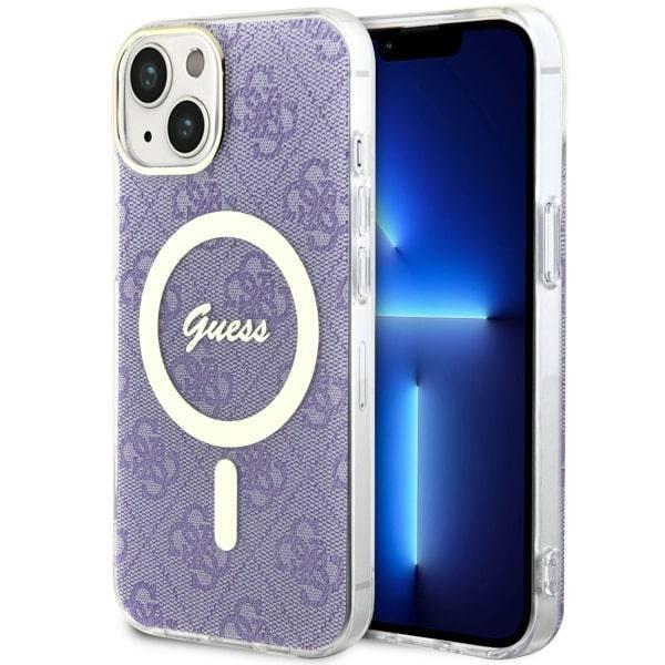 Capa Guess 4G MagSafe para iPhone 14 - roxa