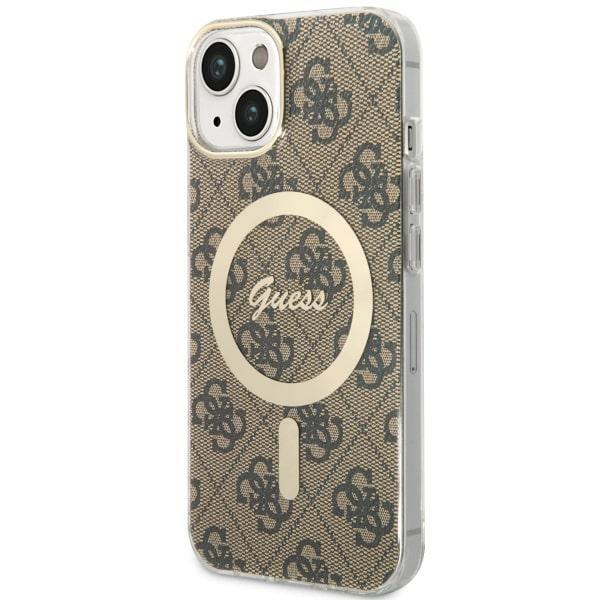 Capa Guess 4G MagSafe para iPhone 14 - castanho