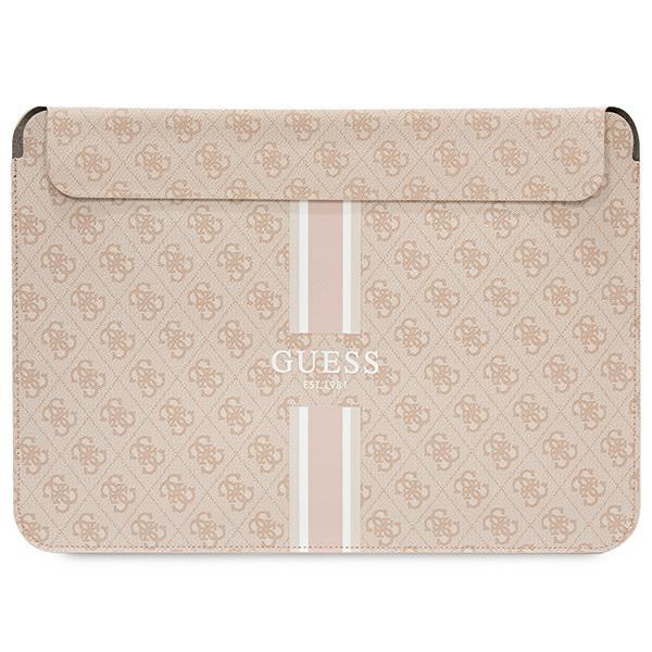 Capa Guess 4G Printed Stripes para laptop de 14" - rosa