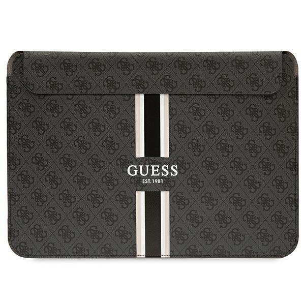 Capa Guess 4G Printed Stripes para laptop de 16" - preta