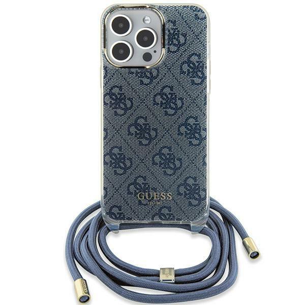 Capa Guess Crossbody Cord 4G Estampada para iPhone 15 / 14 / 13 - azul