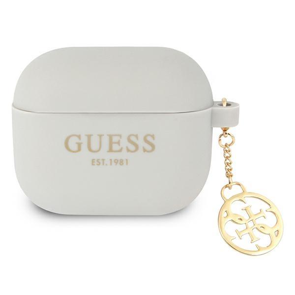 Etui Guess Silicone Charm 4G Collection para AirPods 3 - cinza