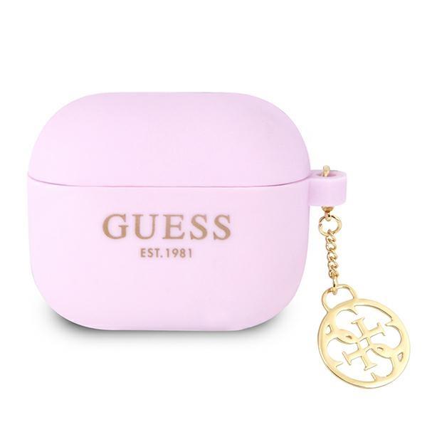 Etui Guess Charm 4G Collection para AirPods 3 - roxo