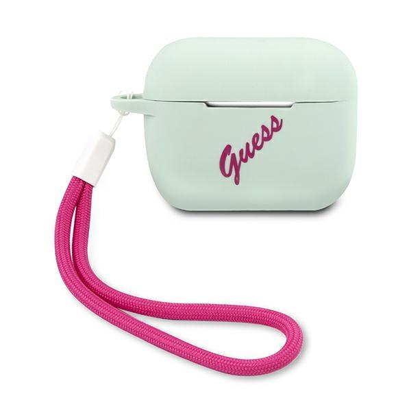 Capa de silicone vintage Guess para AirPods 1/2 - cinza-rosa