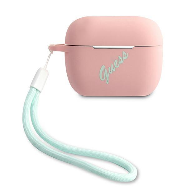 Etui Guess Silicone Vintage para AirPods Pro - cinza-rosa