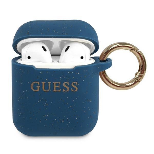 Estojo Guess Silicone Glitter para AirPods Pro - vermelho