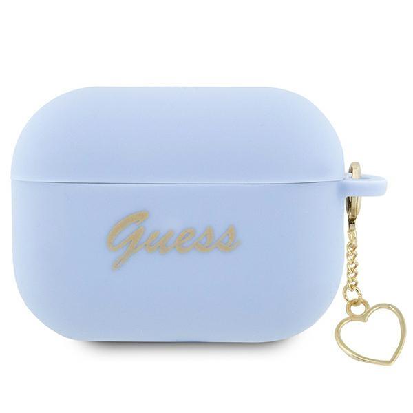 Etui Guess Silicone Charm Heart Collection para AirPods Pro 2 - azul