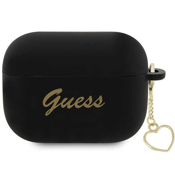 Capa Guess Silicone Charm Heart Collection para AirPods Pro 2 - preta