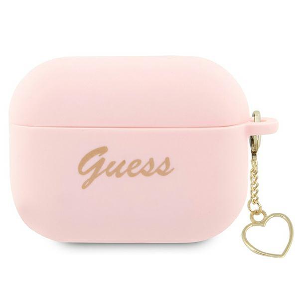 Etui Guess Silicone Charm Heart Collection para AirPods Pro 2 - rosa