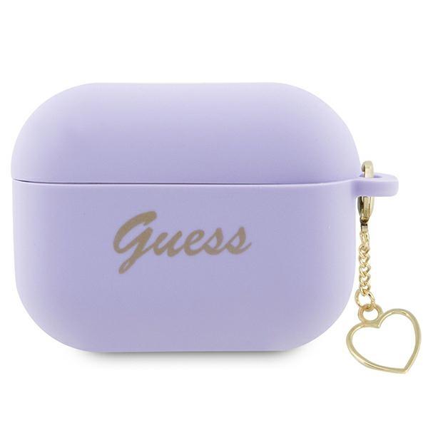 Etui Guess Silicone Charm Heart Collection para AirPods Pro 2 - roxo