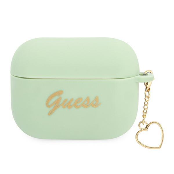 Etui Guess Silicone Charm Heart Collection para AirPods Pro - verde