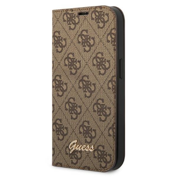 Capa Guess 4G Vintage Gold Logo para iPhone 14 - castanho