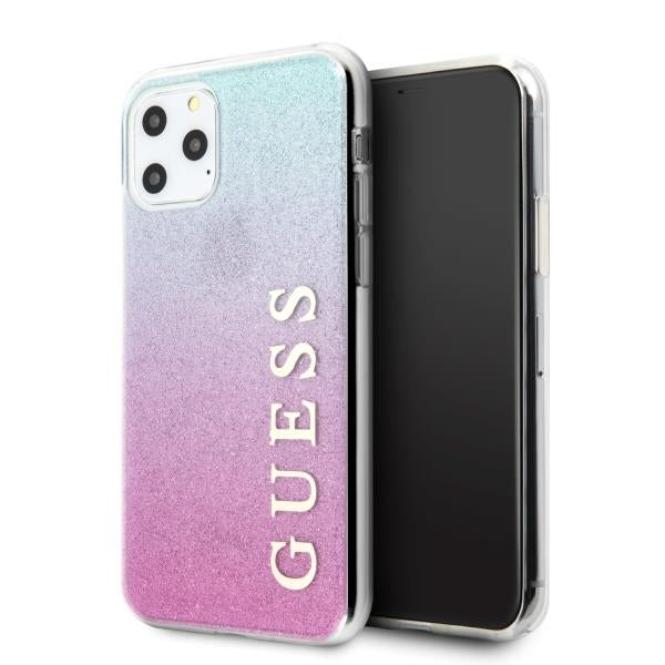 Capa Guess Glitter Gradient para iPhone 11 Pro - rosa-azul