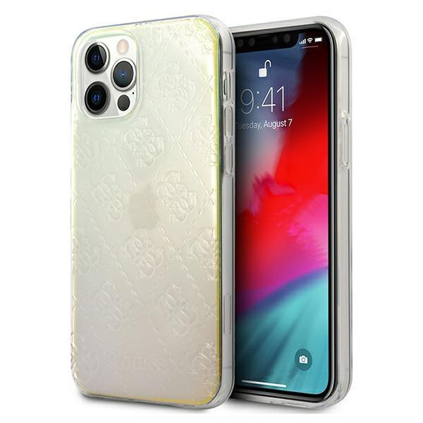Estojo Guess 4G 3D Pattern Collection para iPhone 12 Pro Max - azul e rosa