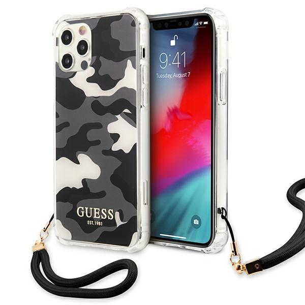 Capa Guess Camo Collection para iPhone 12 Pro Max - preta