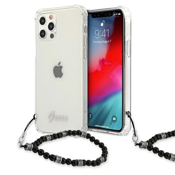 Capa Guess Black Pearl para iPhone 12 / iPhone 12 Pro - transparente