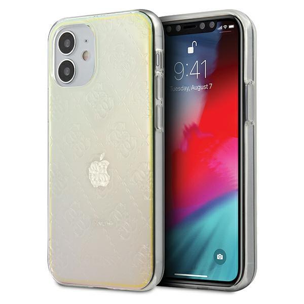 Estojo Guess 4G 3D Pattern Collection para iPhone 12 mini - azul e rosa