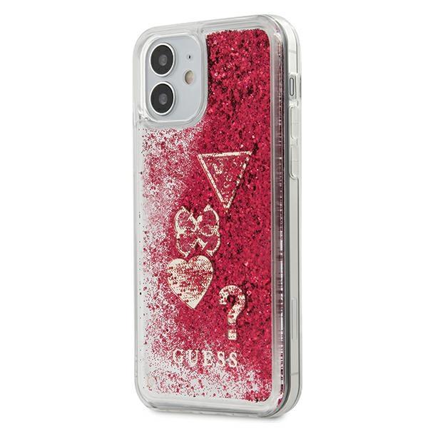 Estojo Guess 4G Liquid Glitter para iPhone 12 mini - dourado