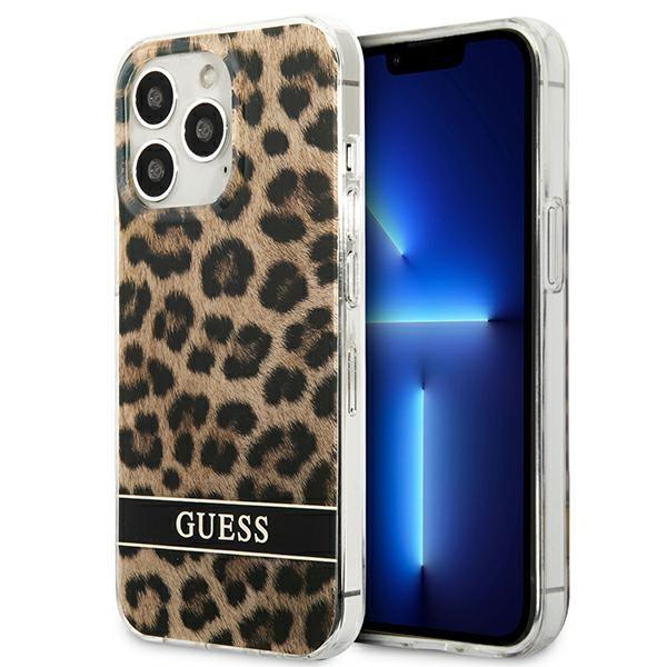 Capa Guess Leopard para iPhone 13 Pro / iPhone 13 - castanho