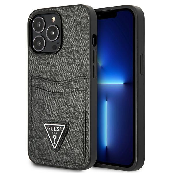 Capa Guess 4G Triangle Logo com Porta-cartões para iPhone 13 Pro / 13 - preta