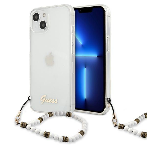 Capa Guess White Pearl para iPhone 13 - transparente