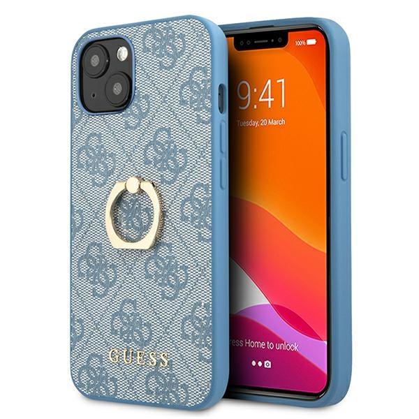 Capa Guess 4G com Suporte de Anel para iPhone 13 mini - azul