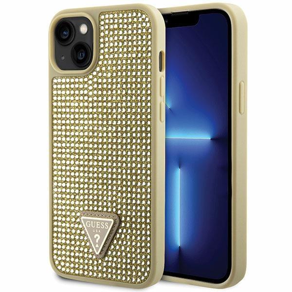 Capa Guess Rhinestone Triangle para iPhone 14 Plus - dourada