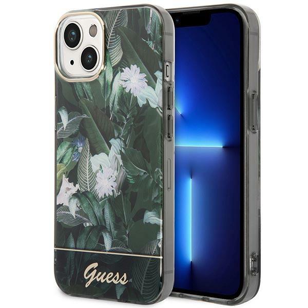 Capa Guess Jungle Collection para iPhone 14 Plus - verde