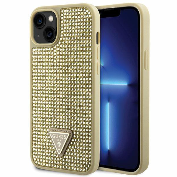 Capa Guess Rhinestone Triangle para iPhone 14 - dourada