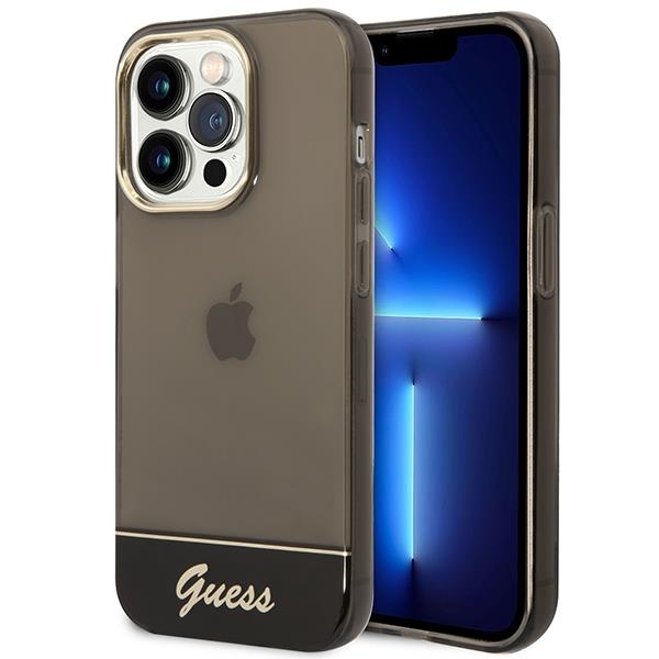Capa Guess Translucent para iPhone 14 Pro Max - preta