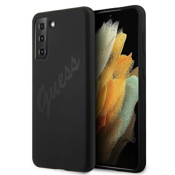 Capa Guess em Silicone com Logotipo Metálico para Samsung Galaxy S21+ - vermelho