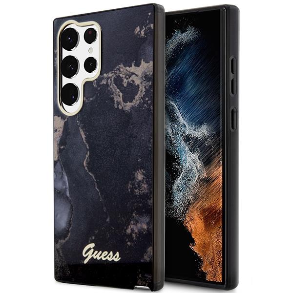 Estojo Guess Coleção Golden Marble S23 Ultra - preto