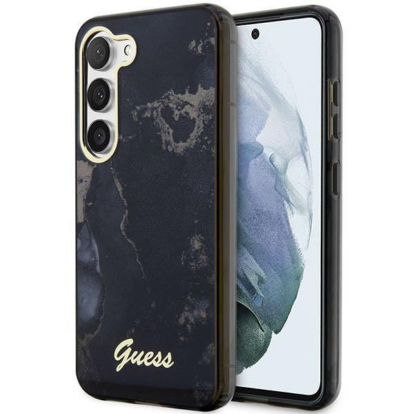 Etui Guess Coleção Golden Marble S23 - preto