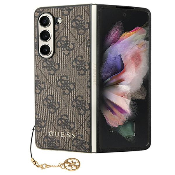 Capa Guess 4G Charms Collection para Samsung Galaxy Z Fold 5 - castanho