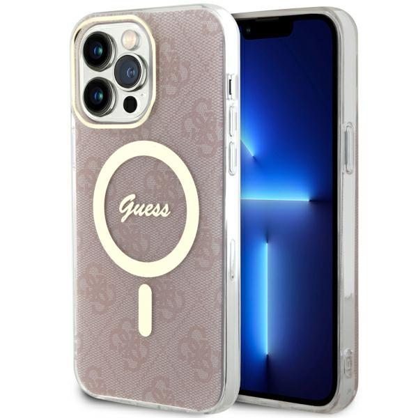 Capa Guess 4G MagSafe para iPhone 13 Pro Max - rosa