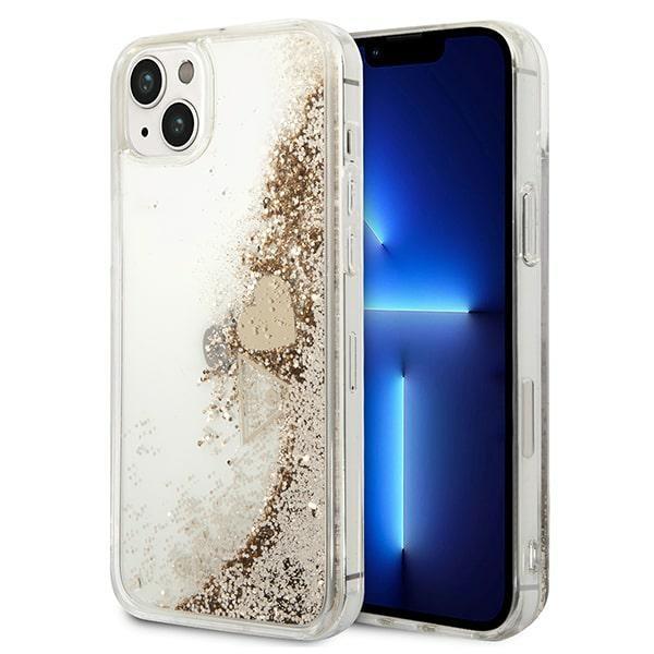 Capa Guess Glitter Charms para iPhone 14 - dourada
