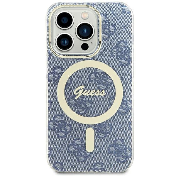 Capa Guess IML 4G MagSafe para iPhone 15 / 14 / 13 - azul